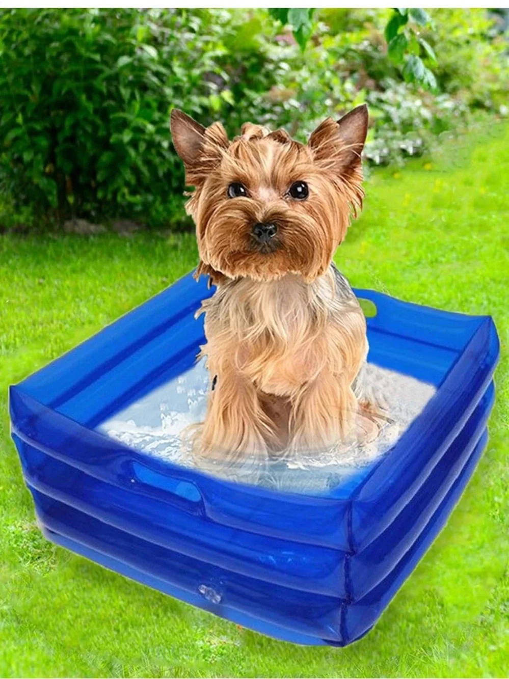 Avon Translucent Blue Inflatable Foot Soak Basin